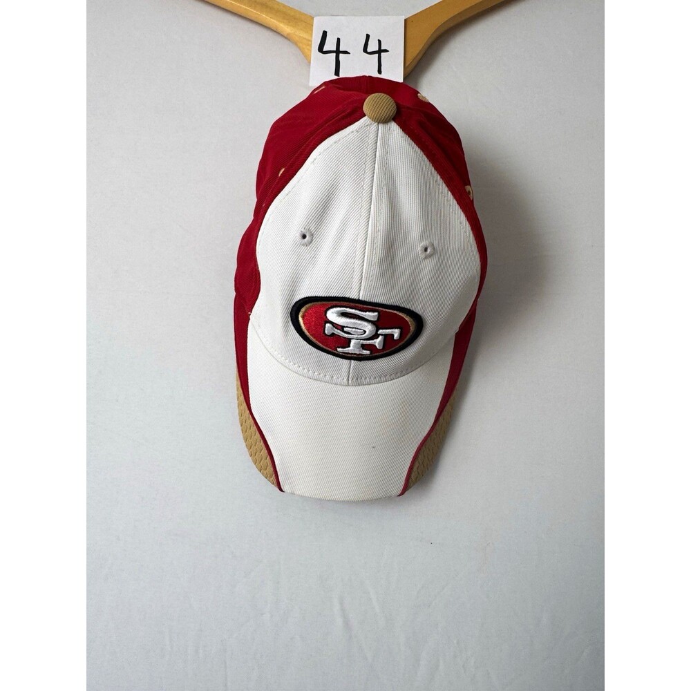 Reebok On Field San Francisco 49ers NFL Equipment Cap Hat S/M Red White Gold